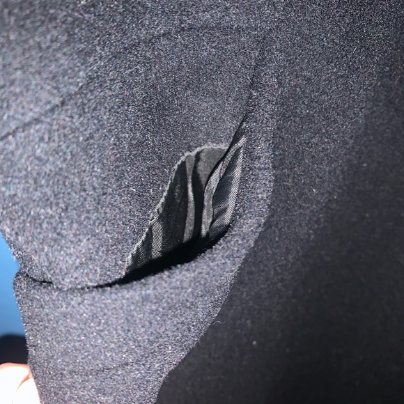 Giorgio Armani Women’s Long Black Lana Wool Cashmere Blend Coat Size 40 US 6 - Picture 9 of 13